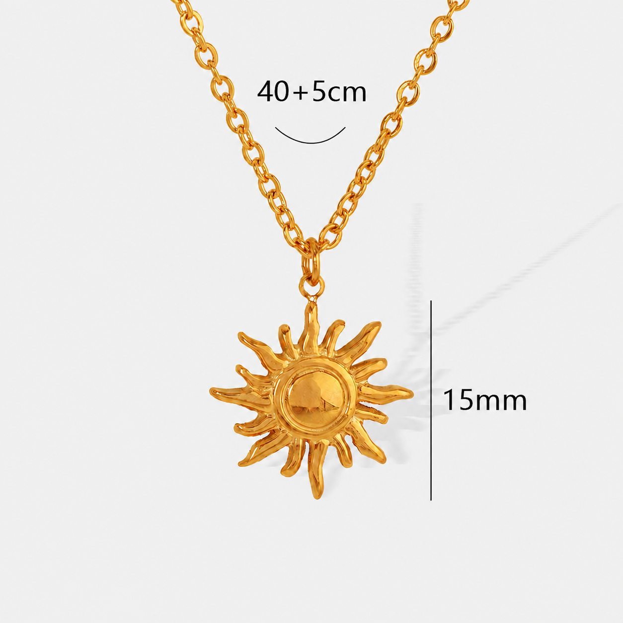 Para Minha Filha- Colar Sol Radiante Banhado a Ouro 18k