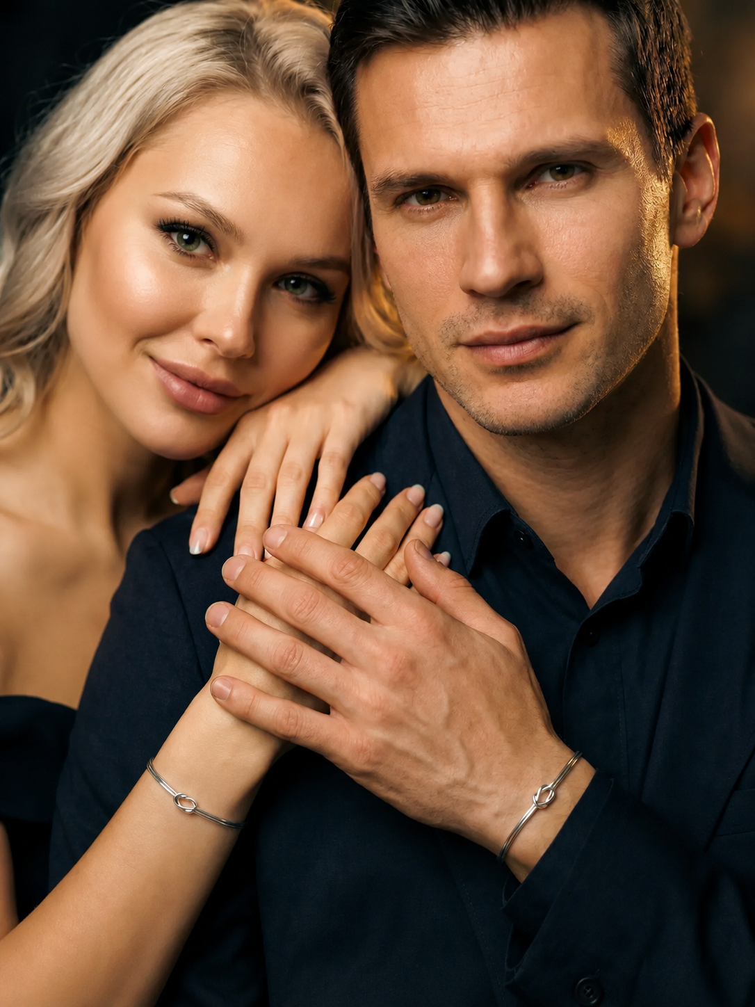 Para Meu Marido - Kit Pulseiras Nó Infinito Banhado a Ouro 18k