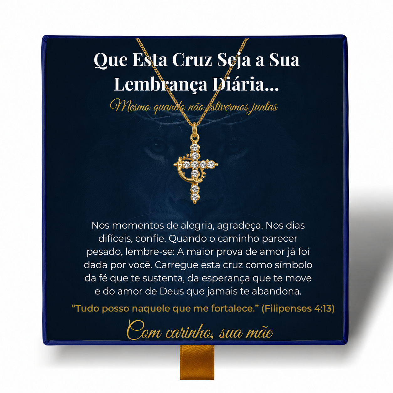 Filha - Colar Cruz do Rei Banhado a Ouro 18k