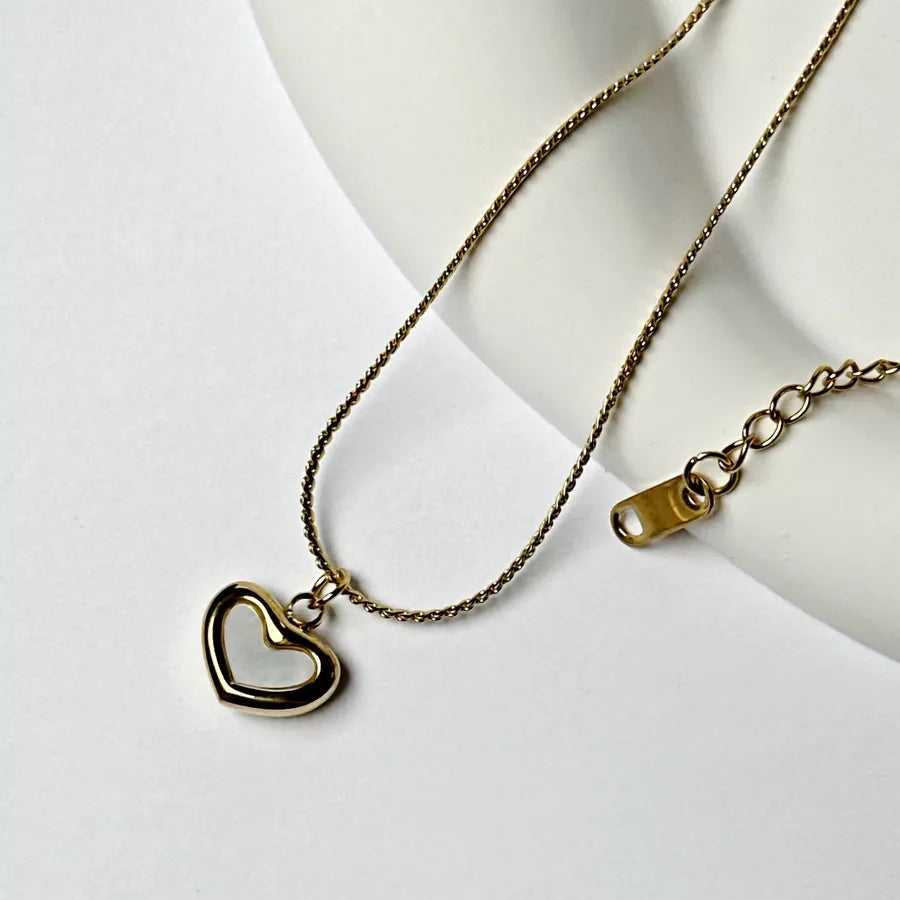 Para Minha Filha - Colar Coração Pérola Banhado a Ouro 18k
