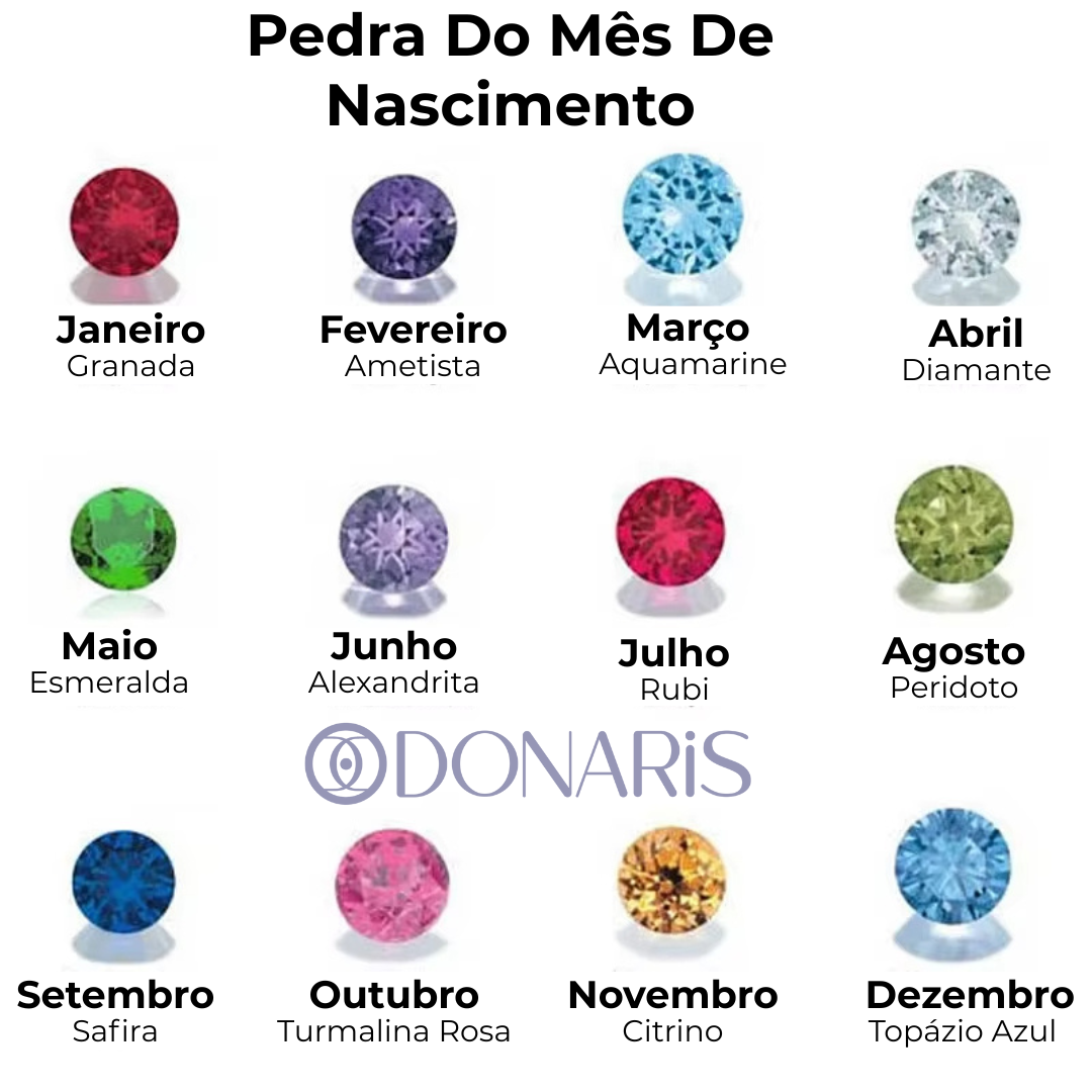 Colar Personalizado Coração de Aniversário Banhado a Ouro 18k