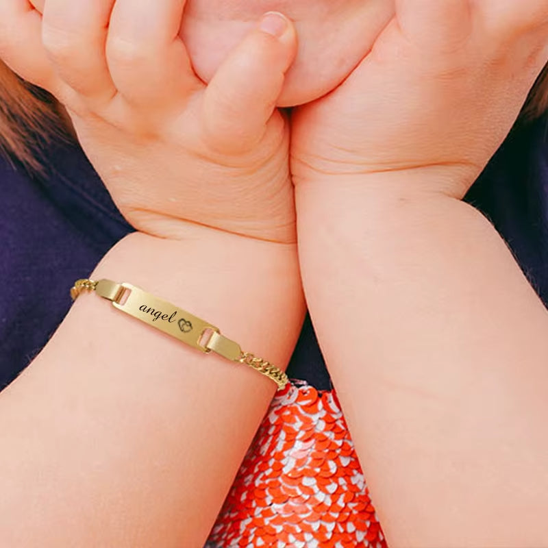 Pulseira Personalizada Bebê Banhada a Ouro 18k (0 a 3 anos )