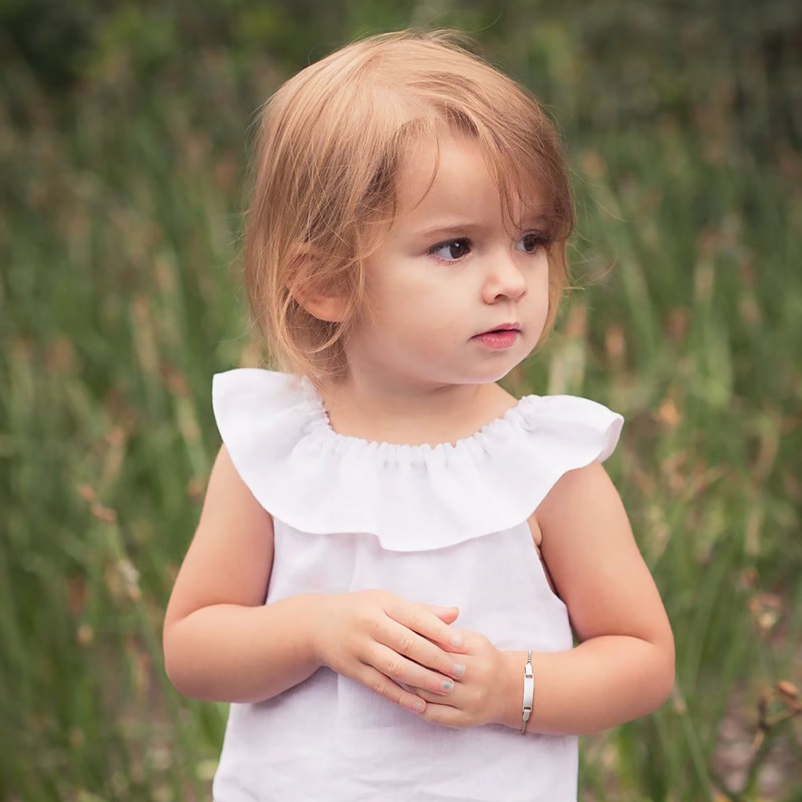 Pulseira Personalizada Bebê Banhada a Ouro 18k (0 a 3 anos )