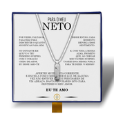 Para Meu Neto - Colar Americano Banhado a Ouro Branco 18k