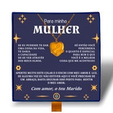 Para Minha Mulher - Colar Coração Abraçado Banhado a Ouro 18k