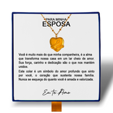 Para Minha Esposa - Colar Coração Abraçado Banhado a Ouro 18k