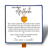 Para Minha Afilhada - Colar Coração Abraçado Banhado a Ouro 18k