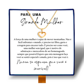 Grande Mulher- Colar Coração Pérola Banhado a Ouro 18k
