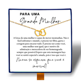 Grande Mulher - Colar Duplo Coração Entrelaçados Banhado a Ouro 18k
