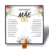 Querida Mãe - Colar Coração Duplo Coração Entrelaçado Banhado a Ouro 18k