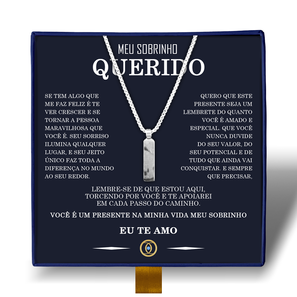 Meu Sobrinho- Colar Americano Banhado a Ouro Branco 18k