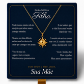 Para Minha Filha- Colar Sol Radiante Banhado a Ouro 18k