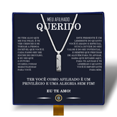 Meu Afilhado Querido - Colar Americano Banhado a Ouro Branco 18k