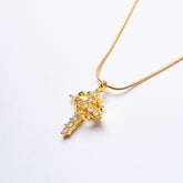 Colar Cruz do Rei Anti-Stress Banhado a Ouro 18k