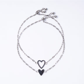 Para Minha Filha- Pulseira Corações Ligados Banhado a Ouro 18k