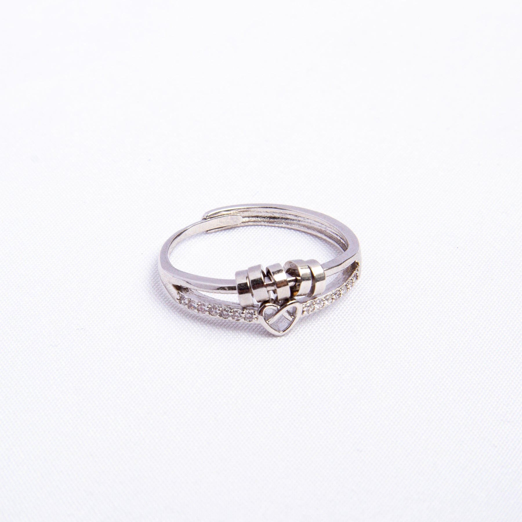 Anel Anti-Stress Amor Infinito Banhado a Ouro 18k