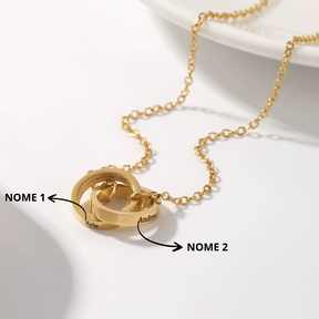 Colar Personalizado Elo Inquebrável Banhado a Ouro 18k