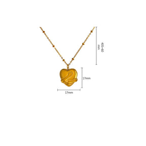 Para Minha Neta - Colar Coração Abraçado Banhado a Ouro 18k