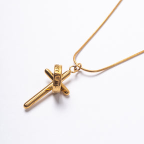 Para Minha Filha- Colar Cruz Anti-Stress Feminino Banhado a Ouro 18k