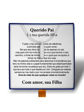 Para Meu Pai - Colar Americano Banhado a Ouro Branco 18k Filha