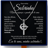 Para Minha Sobrinha - Colar Cruz Anti-Stress Feminino Banhado a Ouro 18k