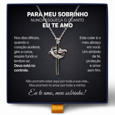 Para Meu Sobrinho - Colar Cruz Anti-Stress Banhado a Ouro 18k