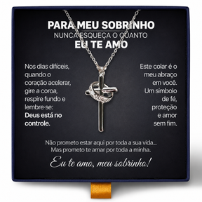 Para Meu Sobrinho - Colar Cruz Anti-Stress Banhado a Ouro 18k