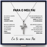 Para Meu Pai - Colar Cruz Anti-Stress Banhado a Ouro 18k