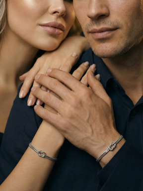 Para Meu Marido - Kit Pulseiras Nó Infinito Banhado a Ouro 18k