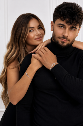 Para Meu Marido - Kit Pulseiras Nó Infinito Banhado a Ouro 18k