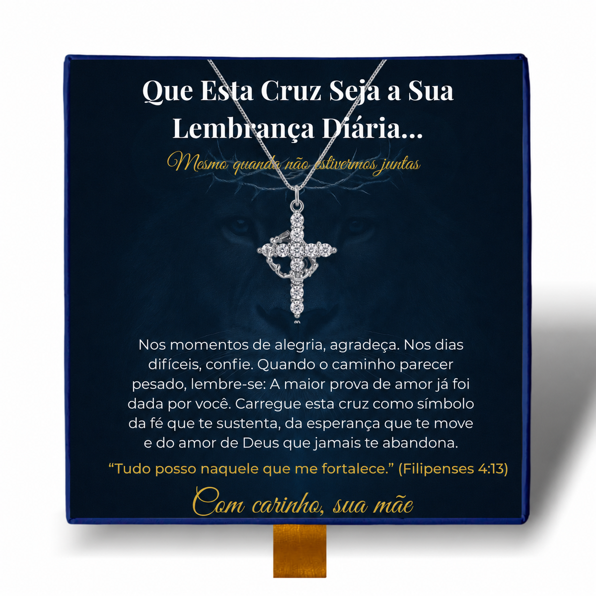 Filha - Colar Cruz do Rei Banhado a Ouro 18k