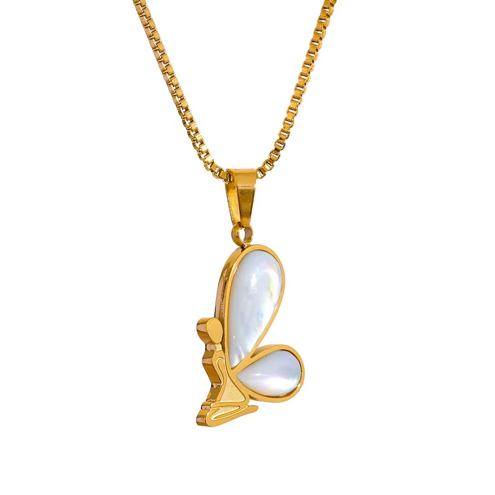 Colar Fada Pérola Banhado a Ouro 18k
