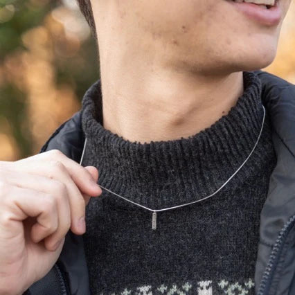 Para Meu Filho- Colar Americano Banhado a Ouro Branco 18k