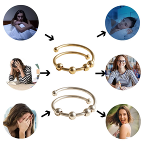 Para Minha Filha - Anel Serenity Anti-Stress Banhado a Ouro 18K