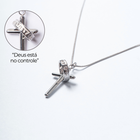 Para Minha Filha- Colar Cruz Anti-Stress Feminino Banhado a Ouro 18k