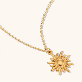 Para Minha Filha- Colar Sol Radiante Banhado a Ouro 18k