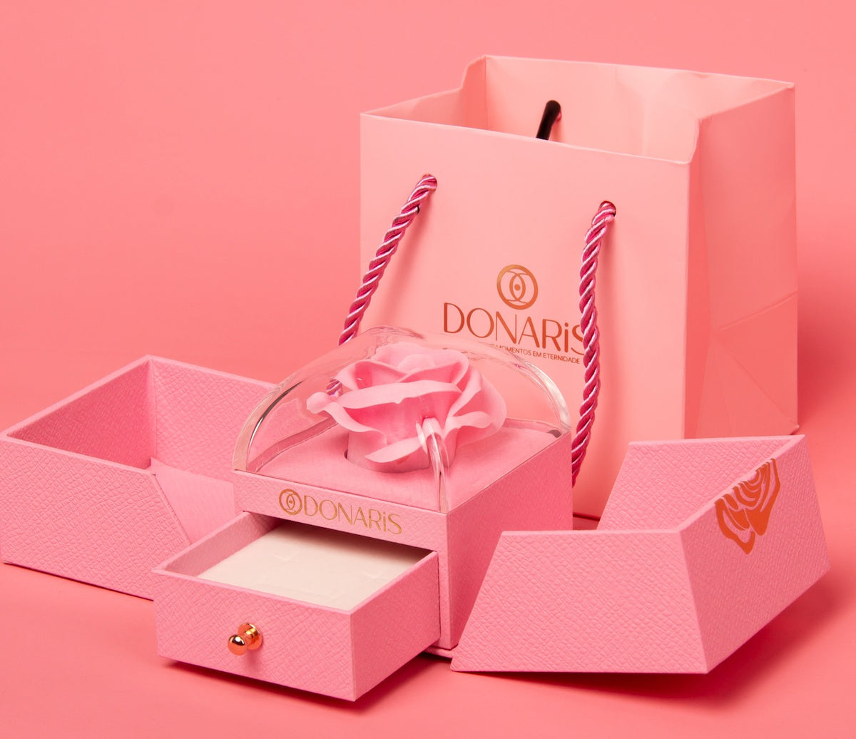 Caixa Com Rosa Eterna + Sacola  - Edição Especial