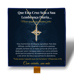 Filha - Colar Cruz do Rei Banhado a Ouro 18k