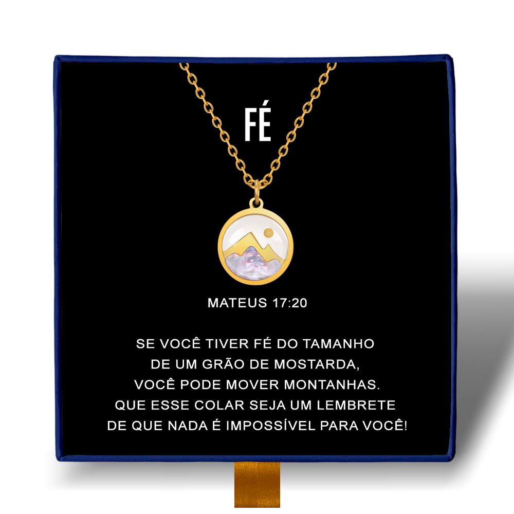 Fé - Colar Grão De Mostarda Banhado a Ouro 18k