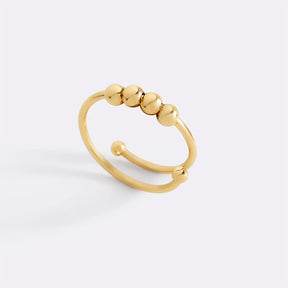 Anel Serenity Anti Ansiedade Banhado a Ouro 18k