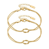 Pulseira Nó Infinito Banhado a Ouro 18k - Compre 1 Leve 2