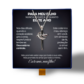 Para Meu Filho- Colar Cruz Anti-Stress Banhado a Ouro 18k