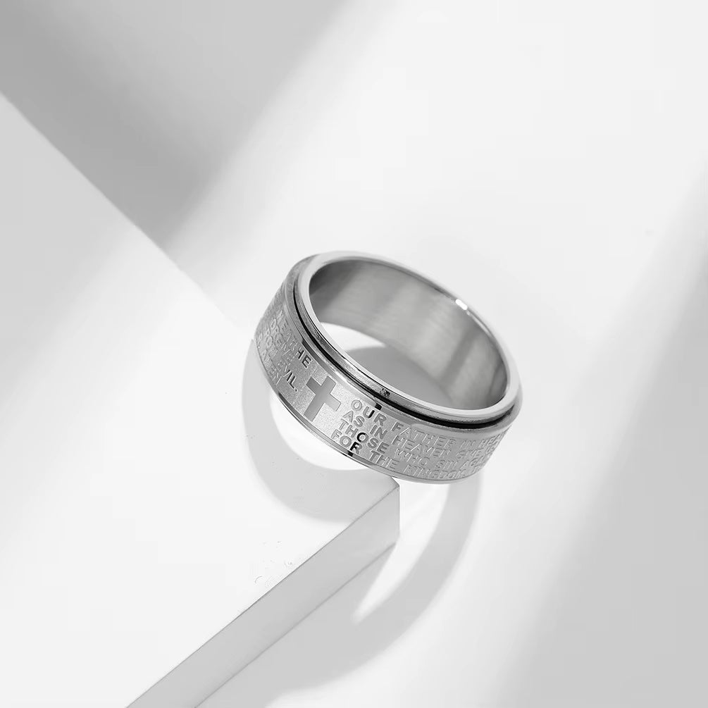 Anel Masculino Anti Ansiedade Banhado a Ouro 18k