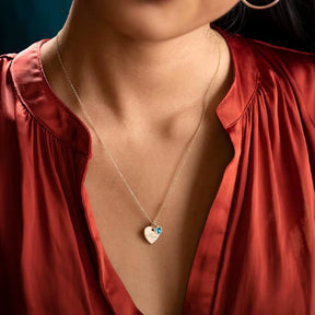 Colar Personalizado Coração de Aniversário Banhado a Ouro 18k