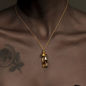 Colar Abraço Eterno Banhado a Ouro 18k