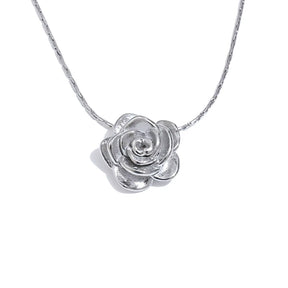Colar Rosa Encantada Banhado a Ouro 18k